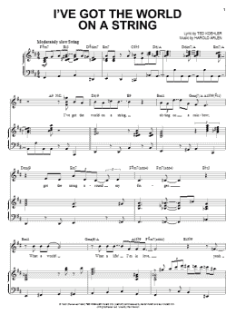 page one of I've Got The World On A String (Piano & Vocal)