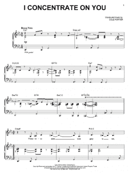 page one of I Concentrate On You (Piano & Vocal)