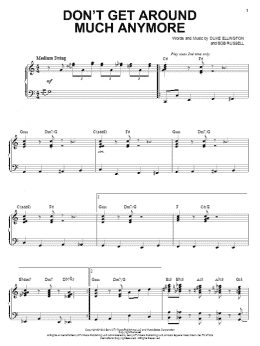 page one of Don't Get Around Much Anymore (Piano & Vocal)