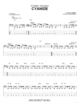 page one of Cyanide (Bass Guitar Tab)
