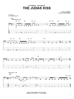 page one of The Judas Kiss (Bass Guitar Tab)