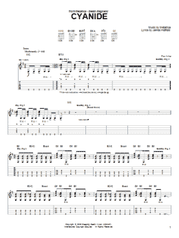 page one of Cyanide (Easy Guitar Tab)