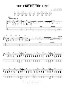 page one of The End Of The Line (Easy Guitar Tab)