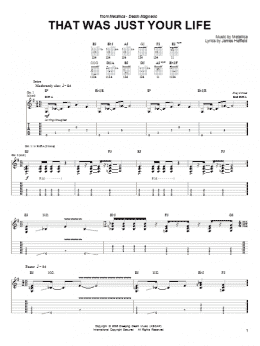 page one of That Was Just Your Life (Easy Guitar Tab)