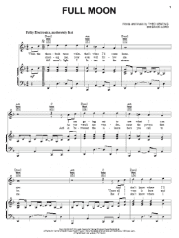 page one of Full Moon (Piano, Vocal & Guitar Chords (Right-Hand Melody))
