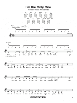 page one of I'm The Only One (Easy Guitar)