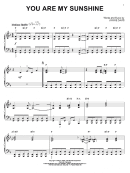 page one of You Are My Sunshine (arr. Brent Edstrom) (Piano Solo)