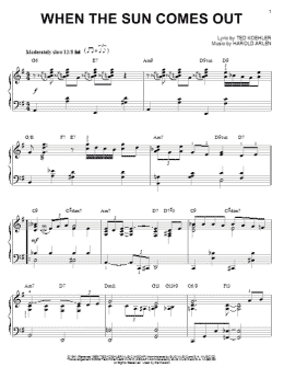 page one of When The Sun Comes Out (arr. Brent Edstrom) (Piano Solo)