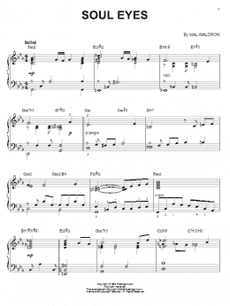 page one of Soul Eyes (arr. Brent Edstrom) (Piano Solo)