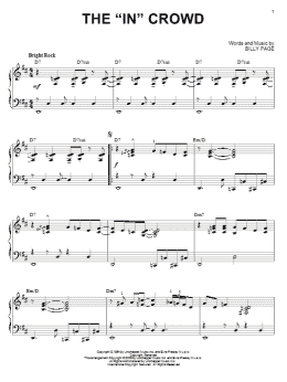 page one of The "In" Crowd (arr. Brent Edstrom) (Piano Solo)