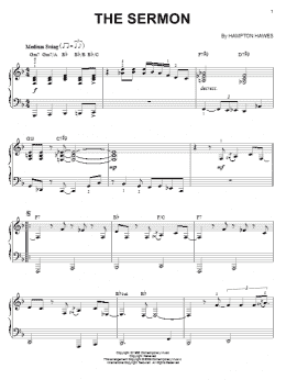 page one of The Sermon (arr. Brent Edstrom) (Piano Solo)