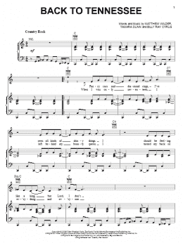 page one of Back To Tennessee (Piano, Vocal & Guitar Chords (Right-Hand Melody))