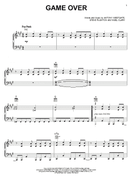 page one of Game Over (Piano, Vocal & Guitar Chords (Right-Hand Melody))
