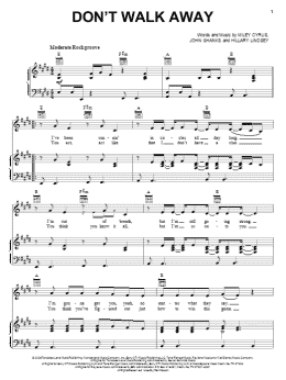 page one of Don't Walk Away (Piano, Vocal & Guitar Chords (Right-Hand Melody))