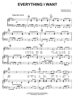 page one of Everything I Want (from Hannah Montana: The Movie) (Piano, Vocal & Guitar Chords (Right-Hand Melody))