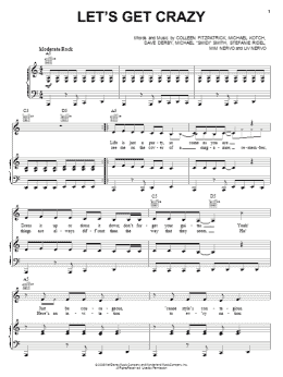 page one of Let's Get Crazy (Piano, Vocal & Guitar Chords (Right-Hand Melody))