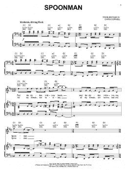 page one of Spoonman (Piano, Vocal & Guitar Chords (Right-Hand Melody))