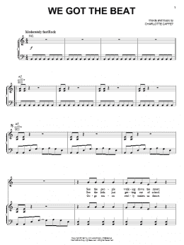 page one of We Got The Beat (Piano, Vocal & Guitar Chords (Right-Hand Melody))