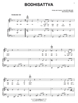 page one of Bodhisattva (Piano, Vocal & Guitar Chords (Right-Hand Melody))