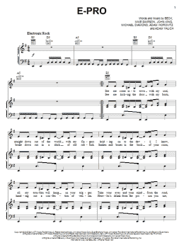 page one of E-Pro (Piano, Vocal & Guitar Chords (Right-Hand Melody))