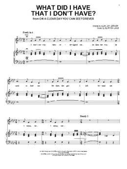 page one of What Did I Have That I Don't Have? (Piano, Vocal & Guitar Chords (Right-Hand Melody))