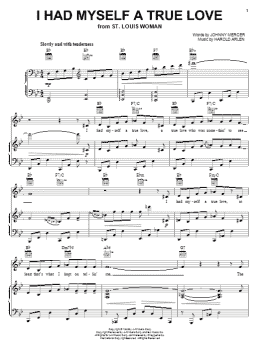 page one of I Had Myself A True Love (Piano, Vocal & Guitar Chords (Right-Hand Melody))