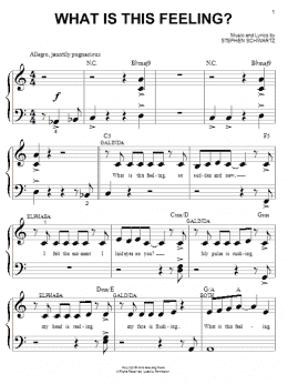 page one of What Is This Feeling? (from Wicked) (Big Note Piano)