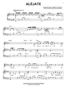page one of Alejate (Piano & Vocal)