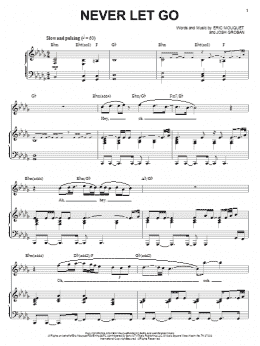 page one of Never Let Go (Piano & Vocal)