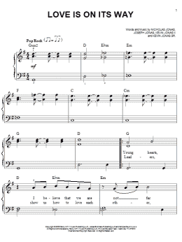 page one of Love Is On Its Way (Easy Piano)