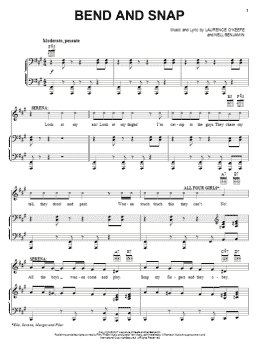 page one of Bend And Snap (Piano, Vocal & Guitar Chords (Right-Hand Melody))