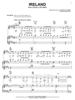 page one of Ireland (Piano, Vocal & Guitar Chords (Right-Hand Melody))