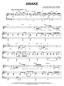 page one of Awake (Piano & Vocal)