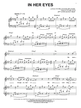 page one of In Her Eyes (Piano & Vocal)