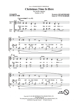 page one of Christmas Time Is Here (SATB Choir)