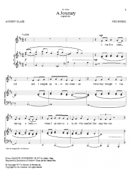 page one of A Journey (Piano & Vocal)
