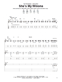 page one of She's My Winona (Guitar Tab)