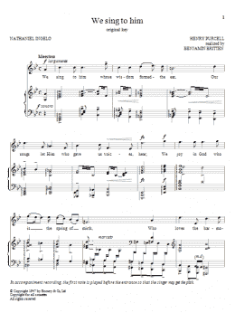 page one of We Sing To Him (Piano & Vocal)