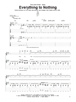 page one of Everything To Nothing (Guitar Tab)