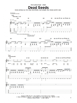 page one of Dead Seeds (Guitar Tab)