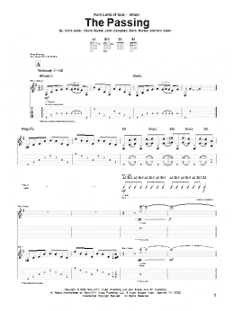 page one of The Passing (Guitar Tab)