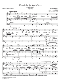 page one of If Music Be The Food Of Love (Piano & Vocal)
