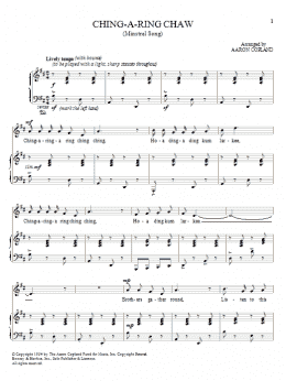 page one of Ching-A-Ring Chaw (Piano & Vocal)