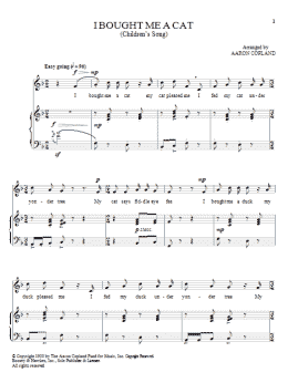 page one of I Bought Me A Cat (Piano & Vocal)