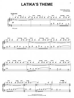 page one of Latika's Theme (Piano, Vocal & Guitar Chords (Right-Hand Melody))