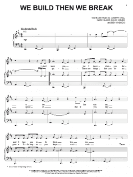 page one of We Build Then We Break (Piano, Vocal & Guitar Chords (Right-Hand Melody))