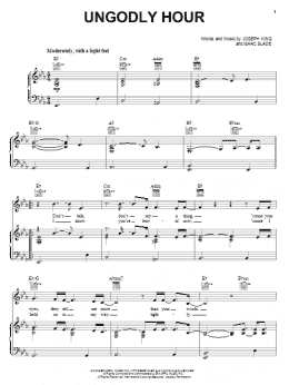page one of Ungodly Hour (Piano, Vocal & Guitar Chords (Right-Hand Melody))