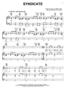 page one of Syndicate (Piano, Vocal & Guitar Chords (Right-Hand Melody))