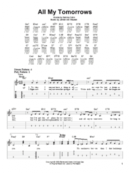 page one of All My Tomorrows (Easy Guitar Tab)