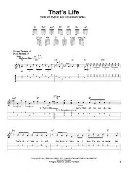 page one of That's Life (Easy Guitar Tab)